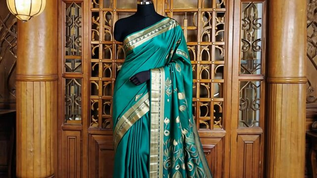 green paithani saree from maharashtra indian attire video