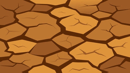 Cracked earth background seamless vector illustration for design projects and presentations