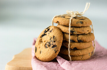 a stack of cookies