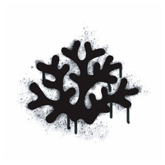Seaweed icon spray graffiti isolated on white background. Seaweed icon graffiti with black spray on white. Vector illustration.