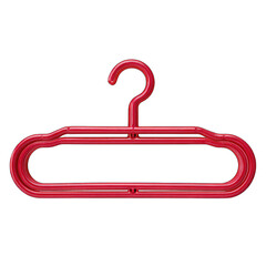 Red plastic garment hanger