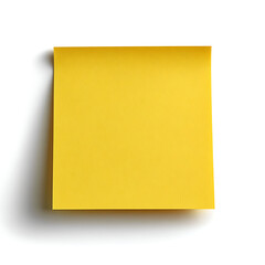 Yellow Sticky Note Blank Square for Reminders and Messages