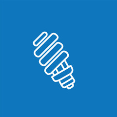 doodle lamp icon isolated on white background. lamp icon doodle. Vector illustration.
