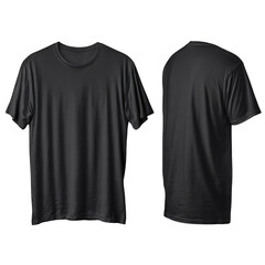 Dark gray t-shirt front and back view
