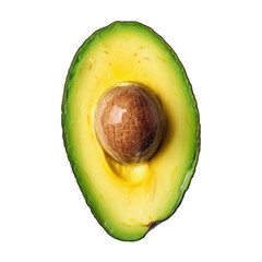 Close-up of an avocado half, showing the pit