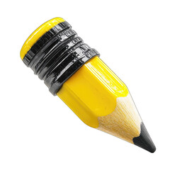 Close-up of a yellow pencil, black tip
