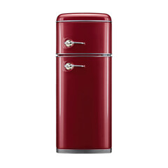 Vintage red refrigerator, two-door