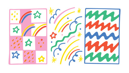 vector illustration of a set of colorful banners