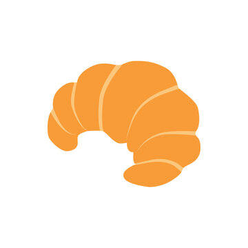 Crossaint isolated on white background.