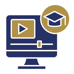 Online Course  Icon Element For Design
