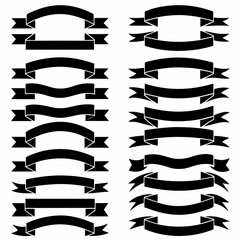 Ribbon Set Vector  Icons