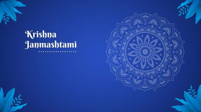 Krishna Birth Animation Divine Blue Janmashtami Art