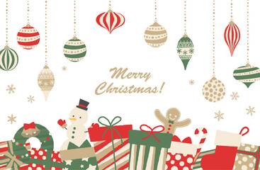 クリスマスのフレーム背景ベクターイラスト
