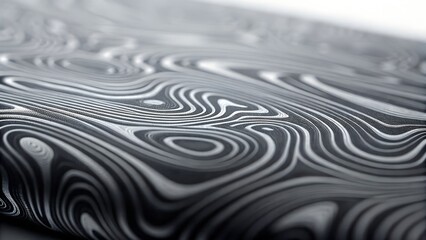 Intricate Damascus Steel Pattern with Swirling Metal Texture
