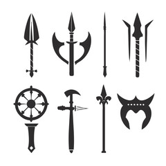 weapons set vector