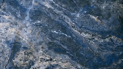 Satin Blue Bahia Granite Texture with Refined Gray Ivory Vein Design