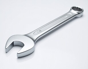 Chrome Vanadium Combination Wrench on White Background – Essential Mechanic Tool