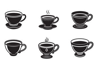 arabic tea cup silhouette vector illustration