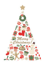 クリスマスツリーのベクターイラスト