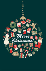 クリスマスオーナメントのベクターイラスト