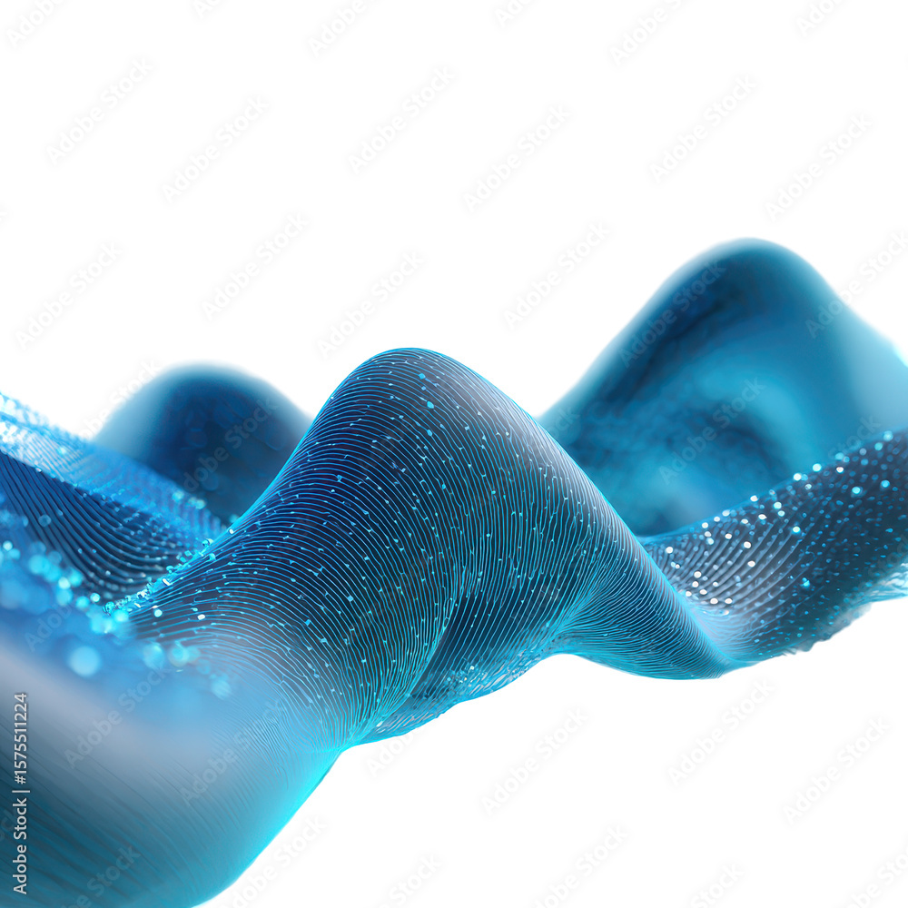 Poster fluid blue waves display mesmerizing patterns of light and texture in a dynamic abstract representat
