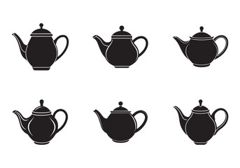 teapot icon silhouette vector illustration