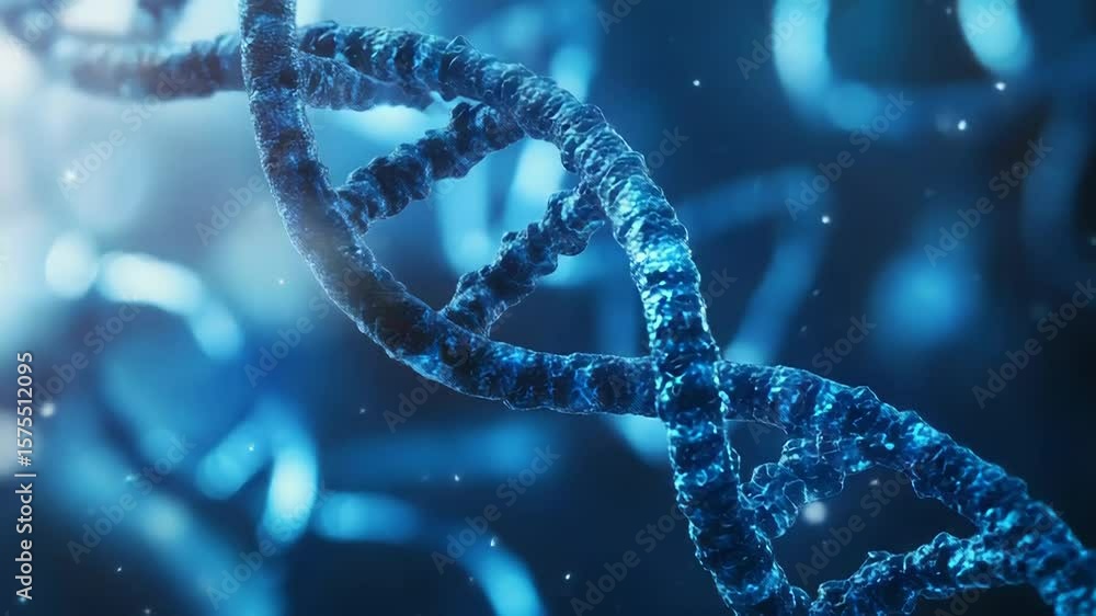 Poster dna double helix rotating in a microscopic environment