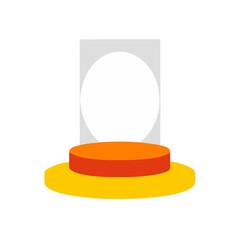 vector illustration of a podium with a gold medal