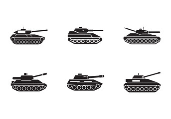 tank icon silhouette vector illustration