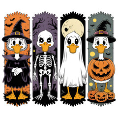 Obraz premium halloween monsters set