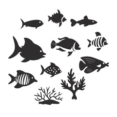 Fish Set Vector Art, Icons, and Graphics