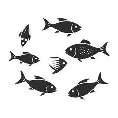 Fish Set Vector Art, Icons, and Graphics