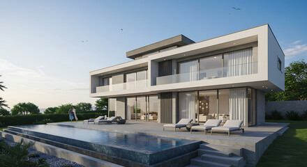 modern house in the city