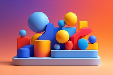 Modern podium for product showcase