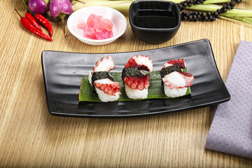 Japanese cuisine - sushi with octopus
