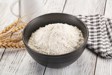 Wheat flour heap for bake