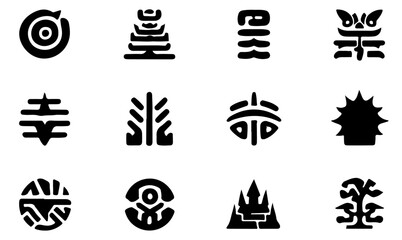 Collection of Abstract Geometric Symbols, Icons, and Designs Perfect for Branding, Logos, and Digital Art Projects