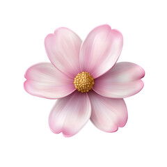 realistic kids flower eraser mockup, top view with petals, isolated on transparent background