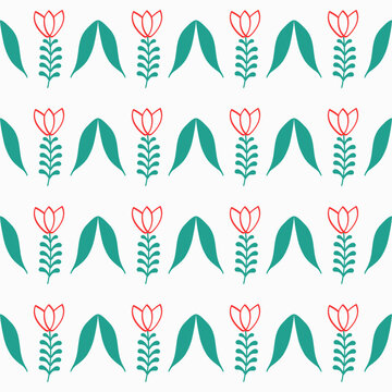 Arabic motif for coffee cup seamless pattern. Floral print. Traditional middle eastern decoration. Vector illustration on white background