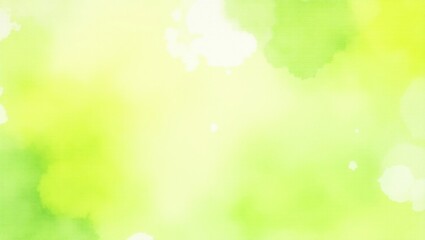 Fototapeta premium Refreshing Summer Vibes with Green and Yellow Watercolor Splashes