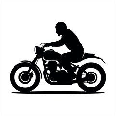 Fototapeta premium silhouette of a motorcycle