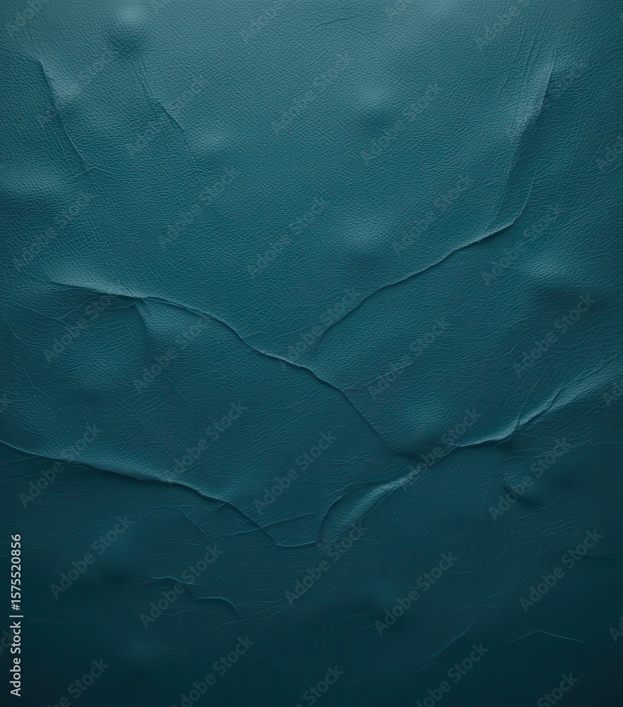 Poster deep teal synthetic leather texture with matte finish for background or design project