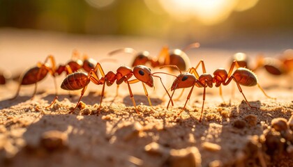 Fototapeta premium Ants in the sun