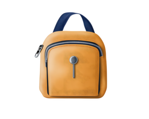 realistic school kids badge mockup, top view with a pin, isolated on transparent background