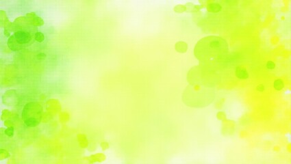 Obraz premium Refreshing Summer Vibes with Green and Yellow Watercolor Splashes