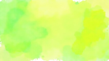 Refreshing Summer Vibes with Green and Yellow Watercolor Splashes