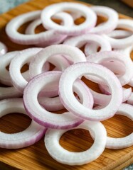Sliced Onion Rings Close-Up