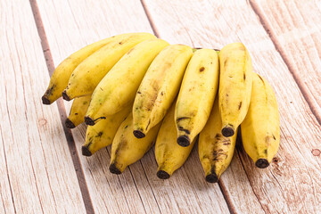 Mini yellow banana fruit heap