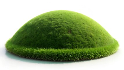 green grass isolated on white background