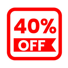 40% off tag